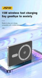 Aspor A381 Wireless Magnetic Portable Mini 5000mAh Power Bank - Image 6