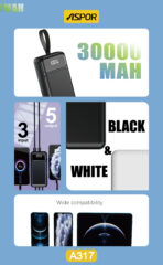 Aspor A317 30000mAh Fast Charging Power Bank - Image 8