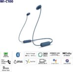 Sony WI-C100 Wireless in-Ear Bluetooth Headphones with Mic - Image 2