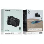 Green Lion G-Charge Series 45W Dual Port Wall Charger with Type C Cable
