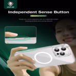 Green Lion Sense Crystal Clear Magsafe Case for iPhone 16 Pro - Image 3