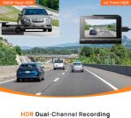 70mai A810 4K Dash Cam with Rear Cam & Hardwire Kit - Image 6