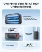 Anker Nano Power Bank 45W 10000mAh with Built-In Retractable USB-C Cable - Image 3