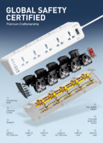 LDNIO SC10610C Power Extension Cord - UK Plug - Image 10