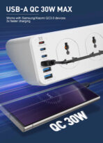 LDNIO SC10610C Power Extension Cord - UK Plug - Image 6