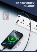 LDNIO SC10610C Power Extension Cord - UK Plug - Image 5