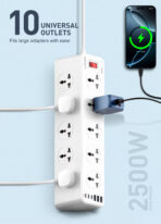 LDNIO SC10610C Power Extension Cord - UK Plug - Image 3