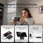 Baseus EnerFill FT11 27W 10000mAh Magnetic Power Bank for iWatch & Phone - Image 3