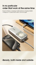 Baseus NOMOS 30W 20000 Power Bank with Built-in iP Retractable Cable - Image 2