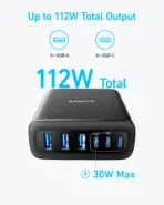 Anker A2154K11 112W 6-Port Desktop Charger - Image 3