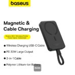 Baseus Magnetic Mini 30W 10000 Wireless Power Bank with Type-C Cable - Image 5