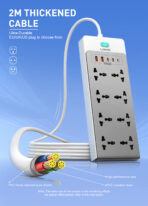 LDNIO SC4 65W GaN 13-in-1 Power Strip - Image 5