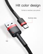Baseus Cafule Type C 3A Fast Charging Data Cable - 1M - Image 3