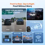 70mai Dash Cam A210 Set with RearCam - Image 7