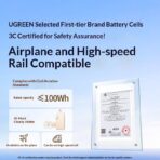 UGREEN PB526 20W 10000mAh Power Bank with Built-in Cable – 55366 - Image 4